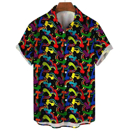 Summer Men’s Beach Shirt – Lightweight Short-Sleeve Comfort with Fun, Personalized Style for the Modern Gentleman