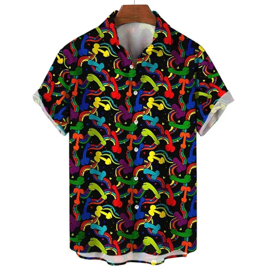 Summer Men’s Beach Shirt – Lightweight Short-Sleeve Comfort with Fun, Personalized Style for the Modern Gentleman
