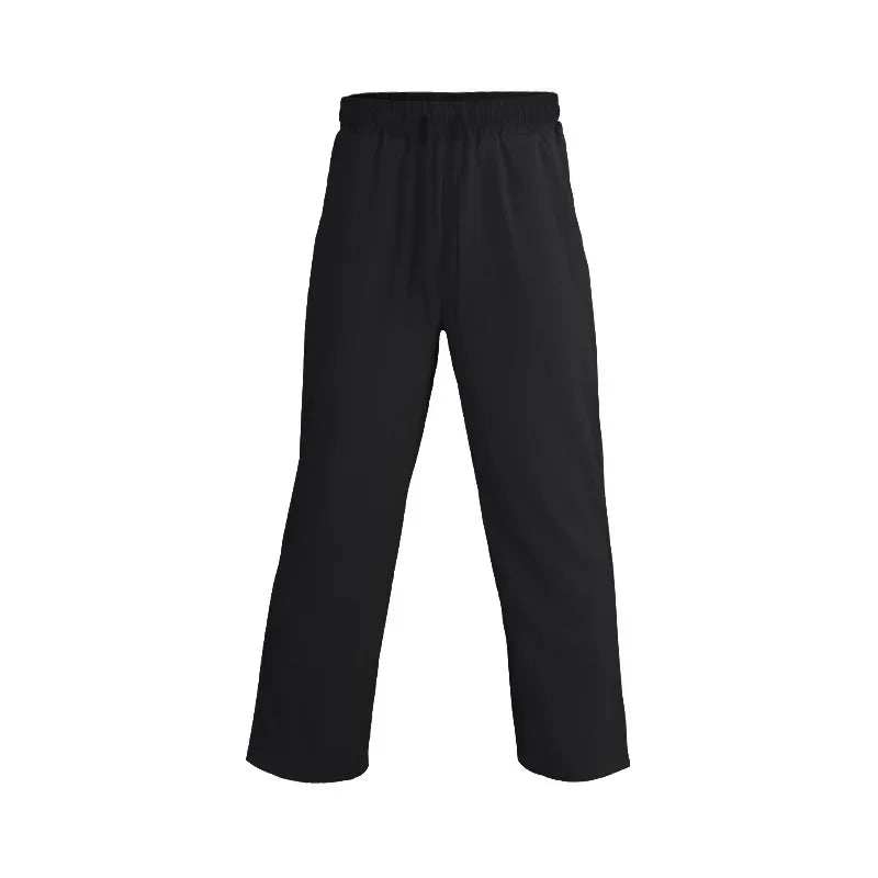 Men's Summer Casual Pure Color Cotton Linen Straight Leg Pants Loose Wrinkle Comfortable Loose Fit Trousers for Men - Ellianto fashion Men's