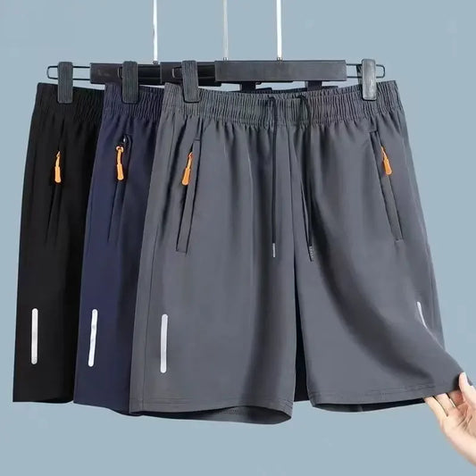 Summer Men Shorts Ice Silk Running Gym Sport Shorts Quick Dry Breathable Beach Short Pant Fitness Jogging Cool Casual Sportswear 2025 - Ellianto fashion Men's