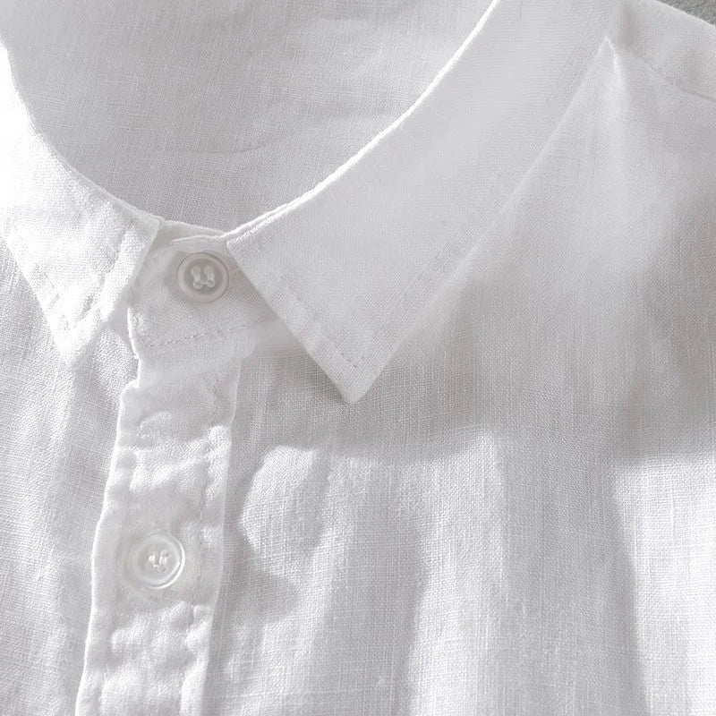 100% Linen Short-Sleeve Shirt – Lightweight Cotton-Linen Comfort and Relaxed Summer Style for the Modern Gentleman