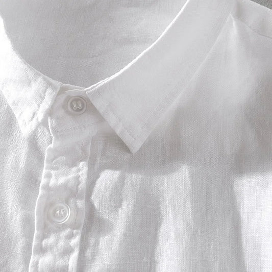 100% Linen Short-Sleeve Shirt – Lightweight Cotton-Linen Comfort and Relaxed Summer Style for the Modern Gentleman