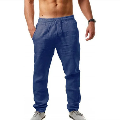 Men's Casual Pants Summer Male Breathable High Quality Trousers Sweatpants Solid Color Fitness Pants Jogging Fitness Streetwear - Ellianto fashion Men's