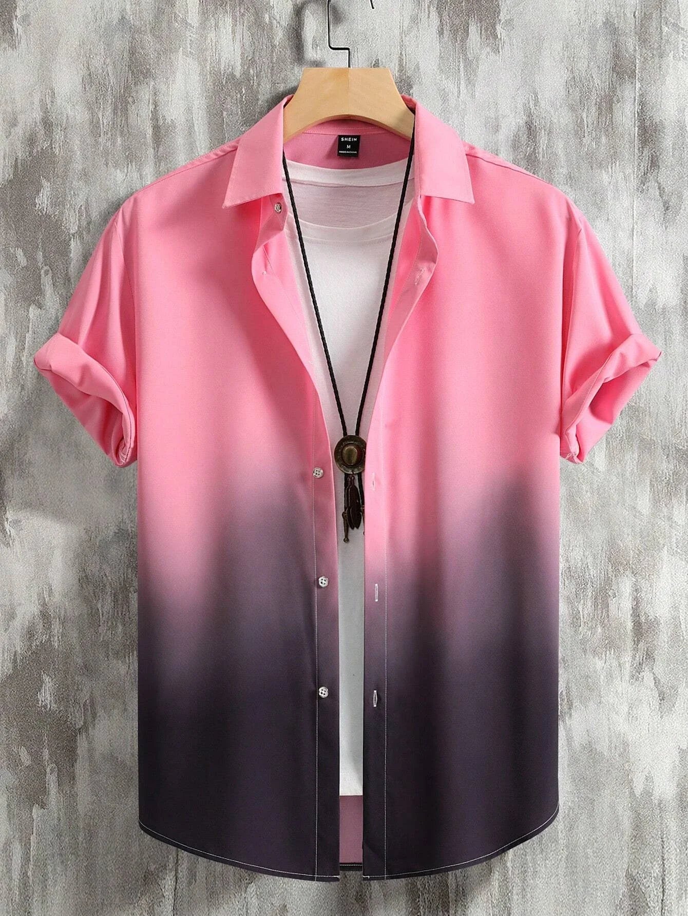 Men's Shirt Summer Clothing Gradient Design Graphic 3D Print Shirts Short Sleeve Tops Streetwear Loose Casual Hawaiian Shirts - Ellianto fashion Men's