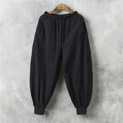 Autumn Men's Linen Casual Pants Loose-fit Trendy Bloomers - Ellianto fashion Men's