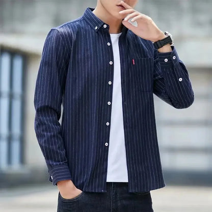 Spring-Summer Plaid Long-Sleeve Shirt – Lightweight, Durable Comfort and Effortless Style for the Modern Working Man