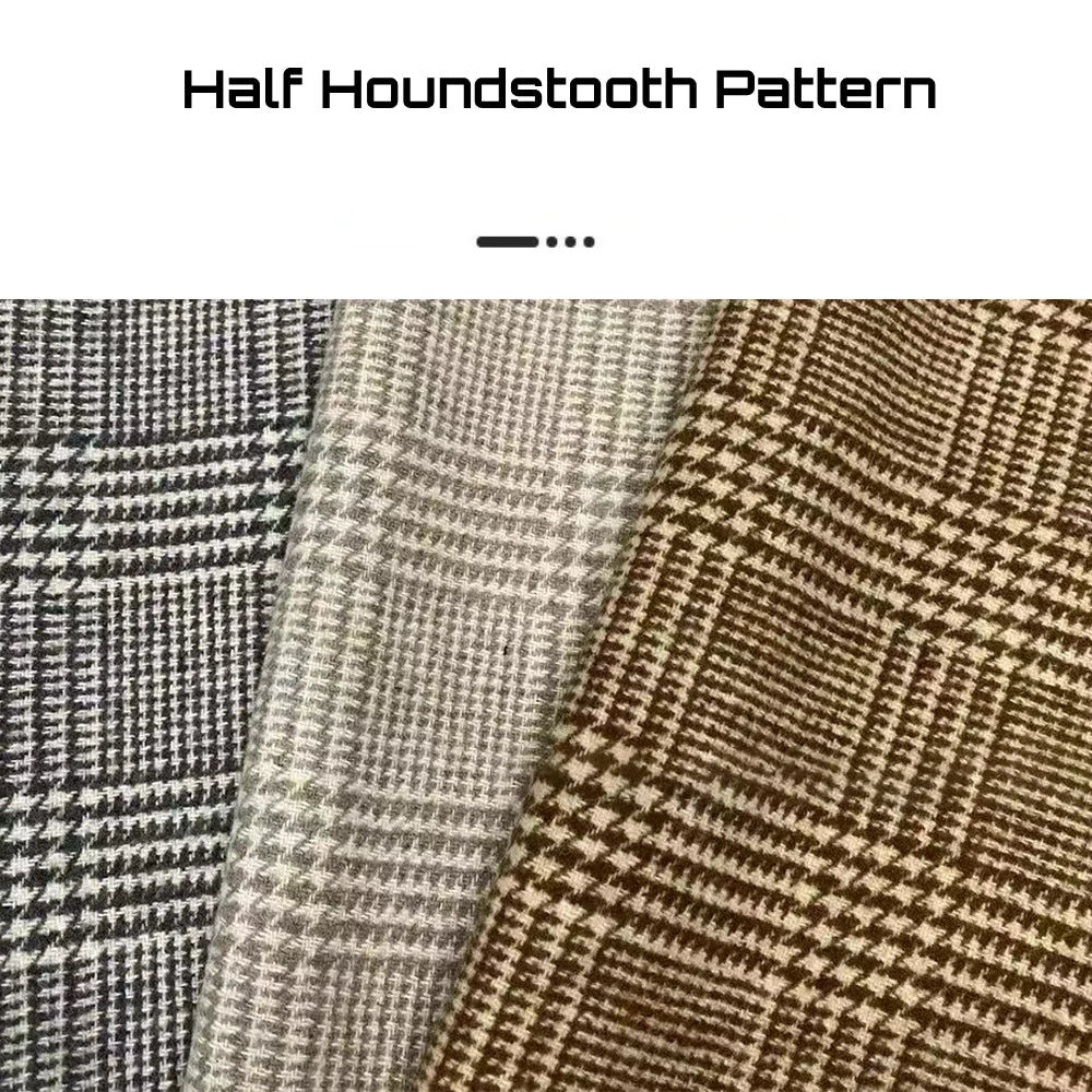 Men's suit houndstooth stripes brown notch lapel casual jacket for wedding ball party formal event birthday gift, custom tuxedo - Ellianto fashion Men's