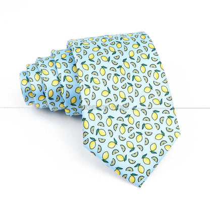 New 42 Colors Men Thin Silk Tie Soft Novelty Animal Fruit Skeleton Cravatas Casual Party Wedding Accessories Gift Free Shipping - Ellianto fashion Men's
