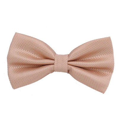 Solid Bowtie Mans Tie Solid Fashion Check Bowties Wedding Banquet Black Gold Red Green Pink Black White Classic Bow Ties For Men - Ellianto fashion Men's