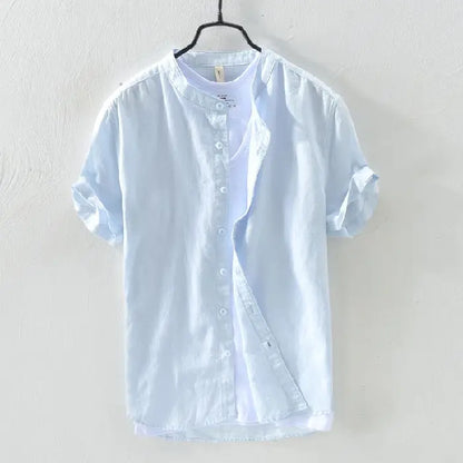 Effortless Elegance: Premium Men’s Business-Casual Cotton Shirt – Stay Sharp, Stay Comfortable, All Summer Long