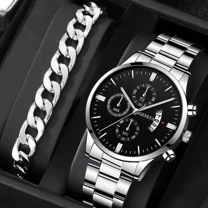 Fashion Men Watch Luxury Calendar Quartz Wrist Watch Business Watches Man Clock Male Bracelet Wristwatch - Ellianto fashion Men's