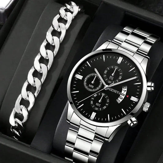 Fashion Men Watch Luxury Calendar Quartz Wrist Watch Business Watches Man Clock Male Bracelet Wristwatch - Ellianto fashion Men's