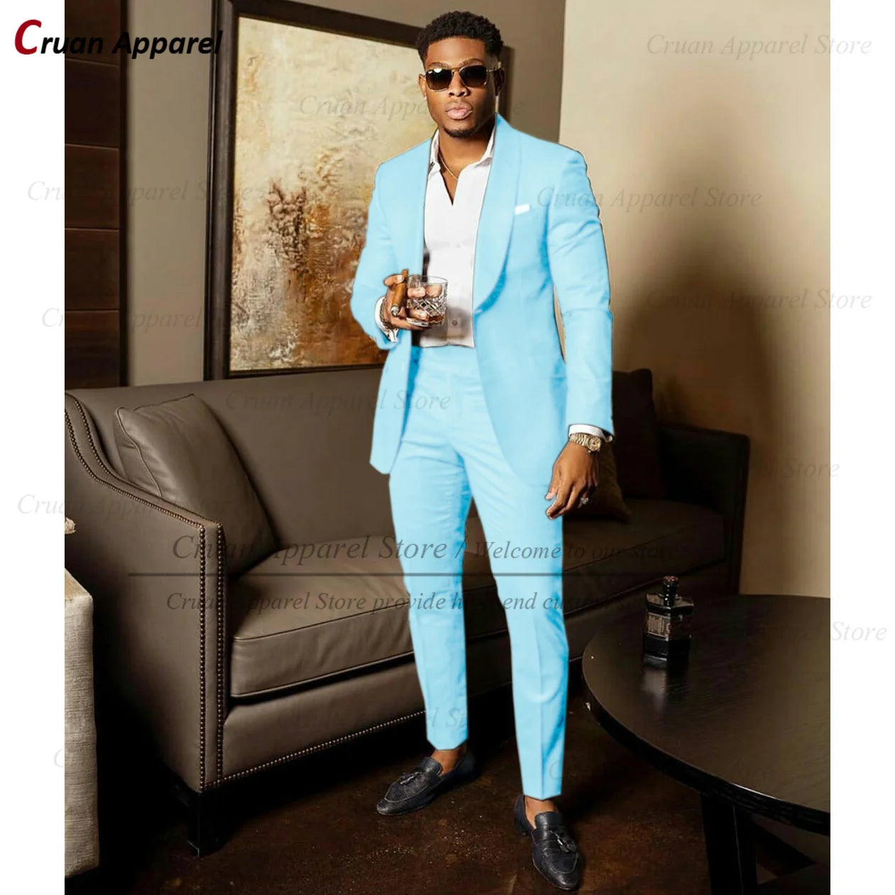 2025 Green Suits for Men Tailor-made Groom Wedding Suits Tuxedo Best Man Blazer Pants 2 Pieces Trendy Fashion Marriage Costume - Ellianto fashion Men's