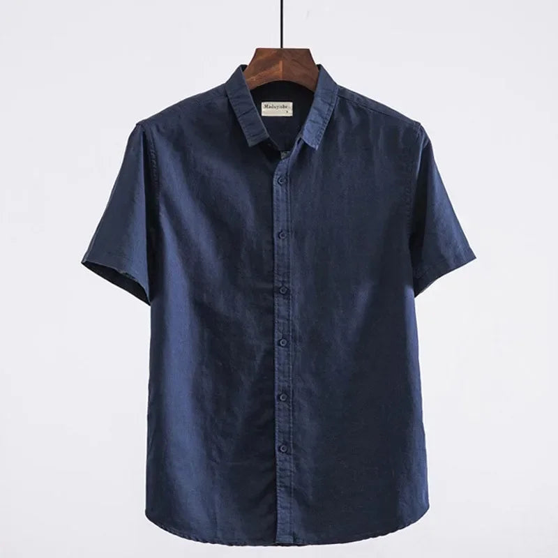 Summer Japanese-Style Linen Shirt – Breathable, Lightweight Comfort with Effortless Casual Elegance for the Modern Gentleman
