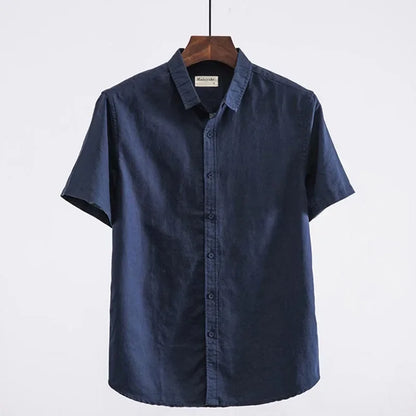 Summer Japanese-Style Linen Shirt – Breathable, Lightweight Comfort with Effortless Casual Elegance for the Modern Gentleman