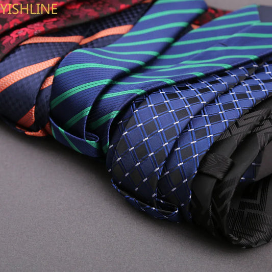 Man Tie Festival Fashion Striped Black Necktie Orange Dark Blue Gravata For Men Slim Paisley Floral Fit Wedding Corbatas Neck - Ellianto fashion Men's