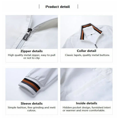 High End Embroidered CAMEL High-quality Men's Zippered Jacket, Spring and Autumn Fashionable Casual Outdoor Sports Jacket Top - Ellianto fashion Men's