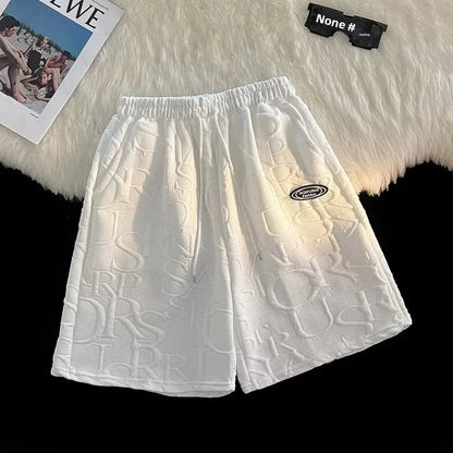 Summer Casual Sportswear Men's Short Sleeve T-Shirt And Shorts Set Loose Fit Trendy Brand Five-Quarter Length Comfortable - Ellianto fashion Men's