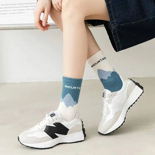 4 Pairs Of Fashionable And Soft AB Socks, Comfortable And Breathable Men's And Women's Socks, Suitable For Running And Fitness - Ellianto fashion Men's