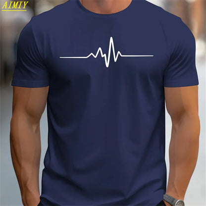 Fashion Summer 3D Stripe Letter Print Men's T Shirt Hip Hop Trend Harajuku Streetwear Casual O-neck Oversized T-shirts Men Tops - Ellianto fashion Men's