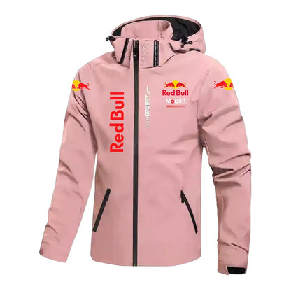 Red Bull Down Jacket Men's Coat Spring And Autumn Style Hooded Detachable Outdoor Windproof And Waterproof Mountaineering Suit - Ellianto fashion Men's