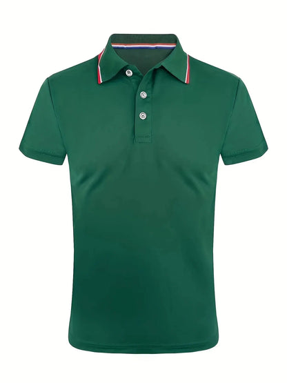 2025 Hot Sale Men's Summer Casual Breathable Comfortable Polo Shirt Men's Solid Color High Quality Short Sleeve T-Shirt - Ellianto fashion Men's