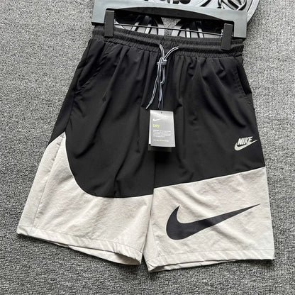 Nike Men's Breathable Shorts, Above The Knees, Moisture-wicking, Quick-dry, Athletic, Loose-fit Sweatpants, Black/Red/White - Ellianto fashion Men's
