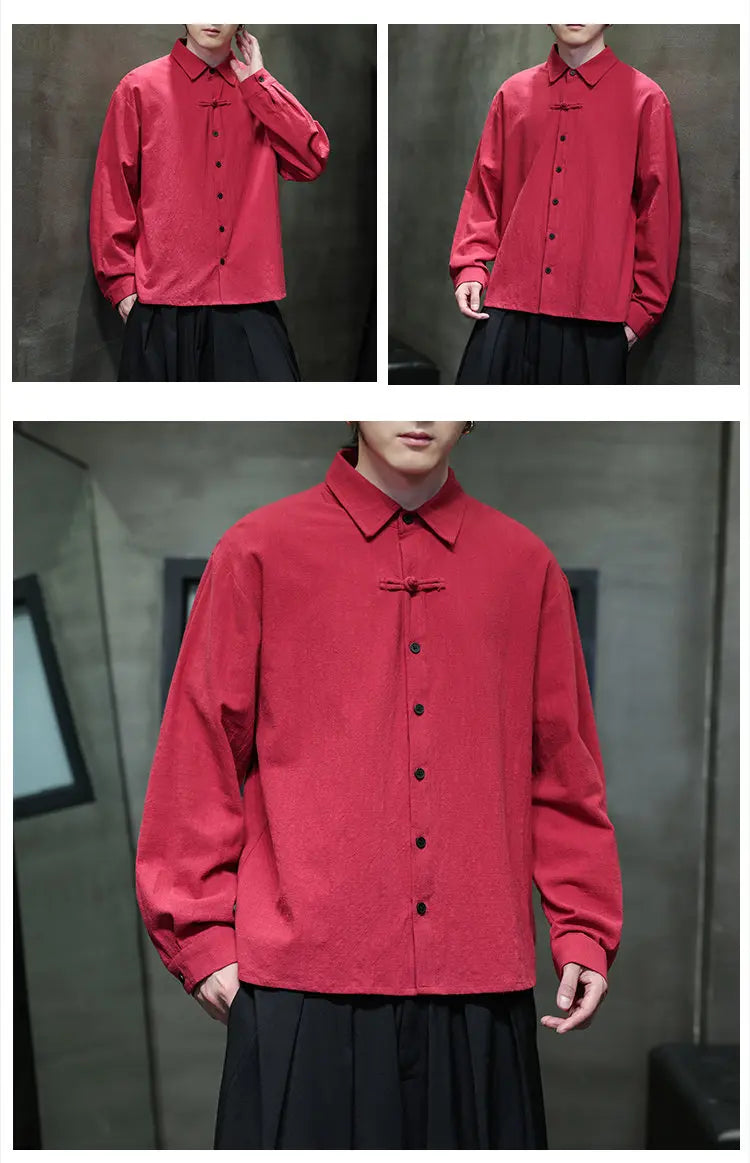 Mens Linen Shirts Casual Streetwear Long Sleeve Turn Down Collar Summer Beach Vacation Hawaiian Shirts M-5XL Plus Size Men Tops - Ellianto fashion Men's