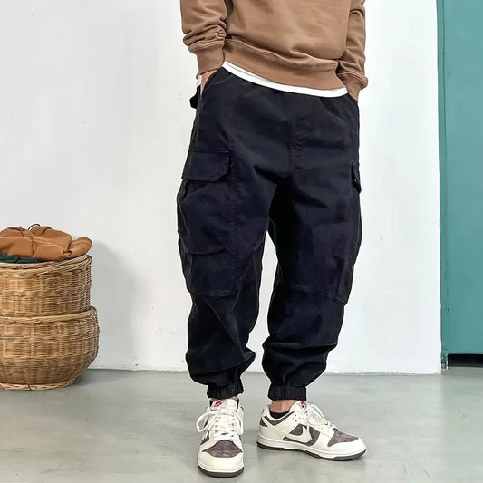 Spring Autumn Loose-fit Casual Pants Men's Harem Trousers Trendy Brand Ins Ankle Length Japanese Style Trousers