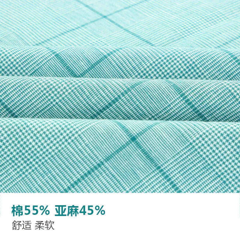Smart Five Cotton-Linen Plaid Long-Sleeve Shirt – Designer Style and Cool Comfort for the Distinguished Man