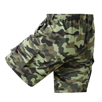 Men's Loose Cargo Shorts Multiple Pockets Sports - Inspired Casual Style Summer Running Half Pants for Outdoor Beach Fun - Ellianto fashion Men's