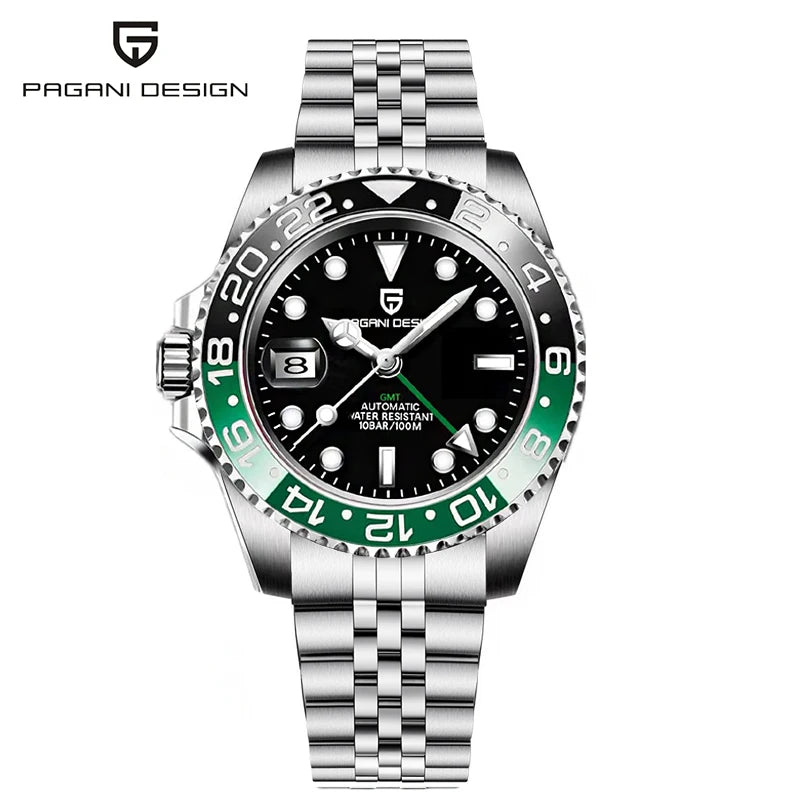 PAGANI DESIGN Automatic mechanical watch rubberstrap 100Mwaterproof night light sports outdoor casual Watch For Man reloj hombre - Ellianto fashion Men's