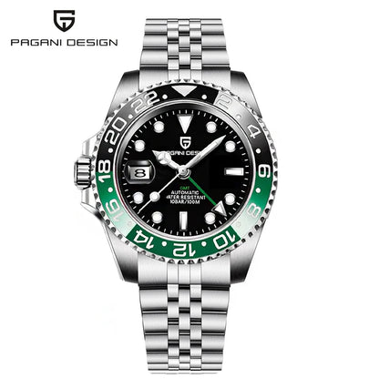 PAGANI DESIGN Automatic mechanical watch rubberstrap 100Mwaterproof night light sports outdoor casual Watch For Man reloj hombre - Ellianto fashion Men's