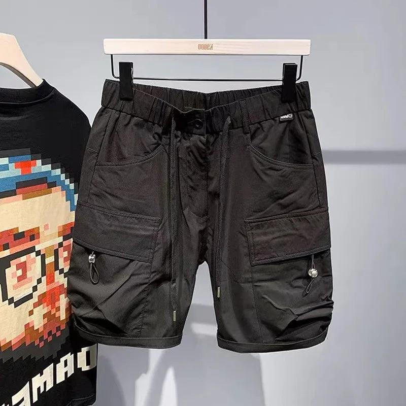 Multi-pocket workwearinsYouth Pure Cotton Casual Shorts Men's Summer Street Fashion Loose Straight Shorts - Ellianto fashion Men's