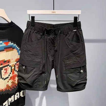 Multi-pocket workwearinsYouth Pure Cotton Casual Shorts Men's Summer Street Fashion Loose Straight Shorts - Ellianto fashion Men's