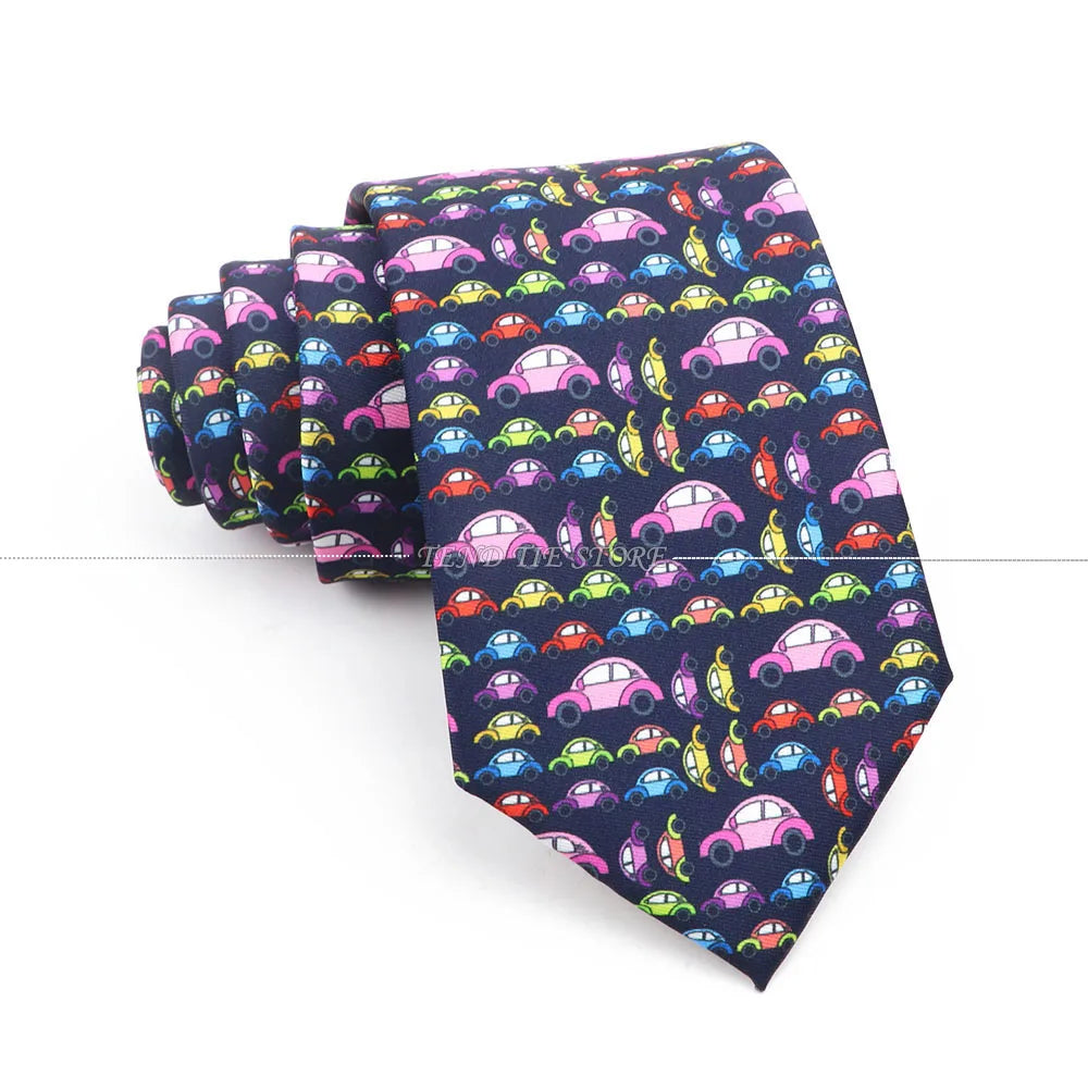 New 42 Colors Men Thin Silk Tie Soft Novelty Animal Fruit Skeleton Cravatas Casual Party Wedding Accessories Gift Free Shipping - Ellianto fashion Men's