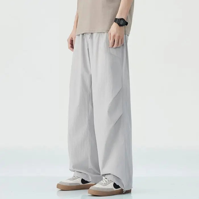 Thin Men's Pants Classic Baggy Summer New Casual Pant Business Fashion Stretch Cotton Slim Brand Male Trousers High Street Pant - Ellianto fashion Men's