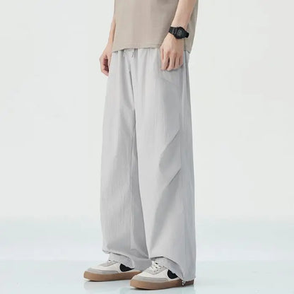 Thin Men's Pants Classic Baggy Summer New Casual Pant Business Fashion Stretch Cotton Slim Brand Male Trousers High Street Pant - Ellianto fashion Men's