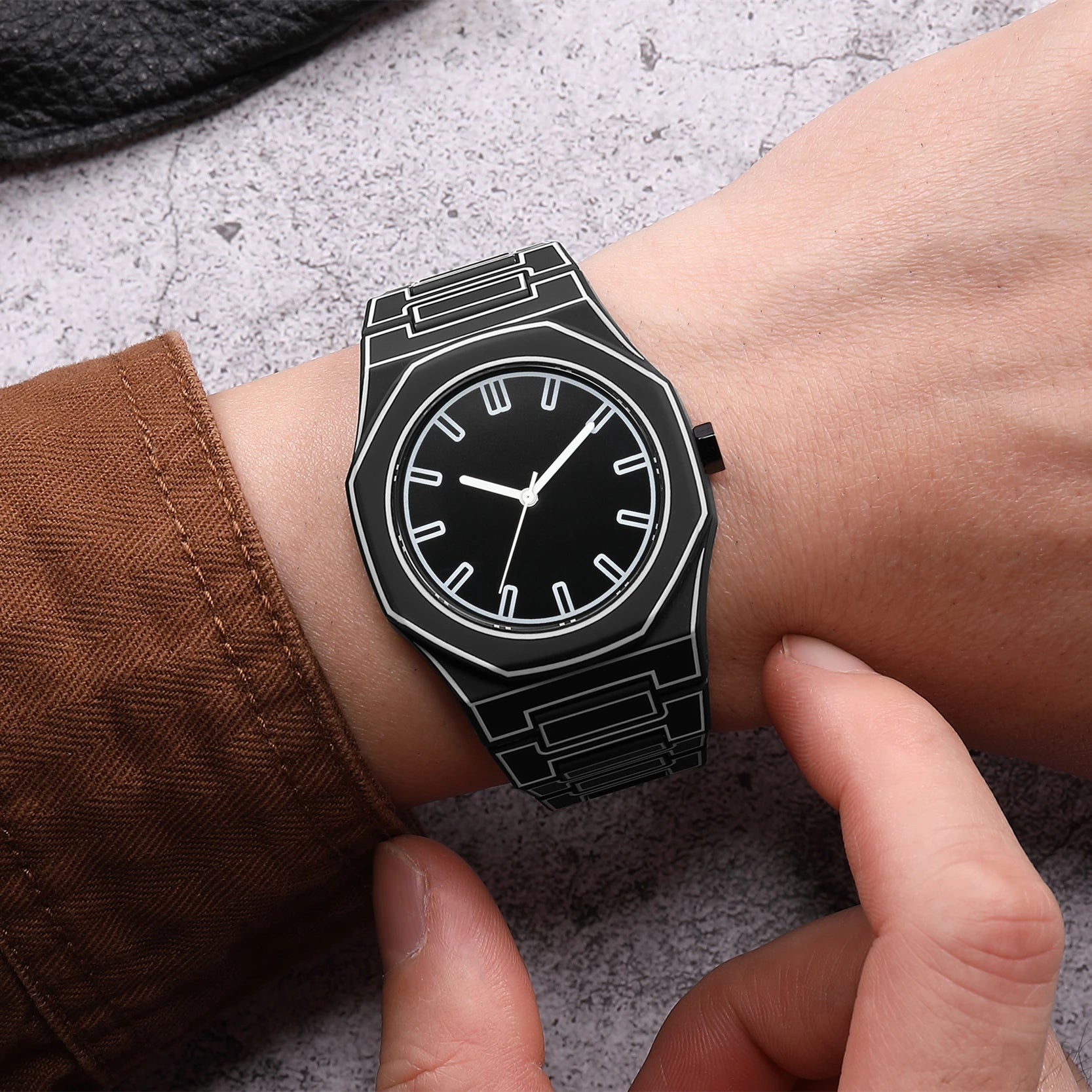 Simple casual men's watches, macaroon color quartz watches, round dial quartz watches, suitable for daily life, gifts - Ellianto fashion Men's