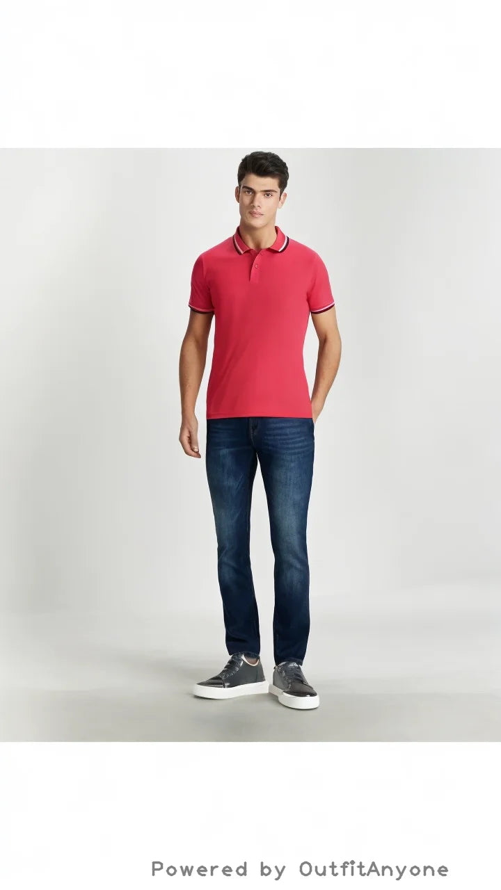 Summer Ice Silk Polo Shirt High-End T-Shirt Solid Color New Half Sleeve Non-Marking Casual Lapels Business Thin Menswear - Ellianto fashion Men's