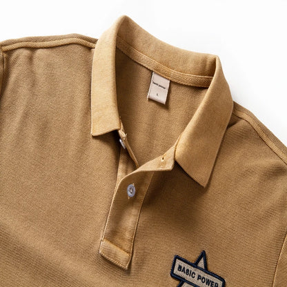Summer Mens Polo shirts Cotton Shirts Short Sleeve Letter Embroidered Emblem Simple Shirt for Male Size M-3XL BP13205 - Ellianto fashion Men's