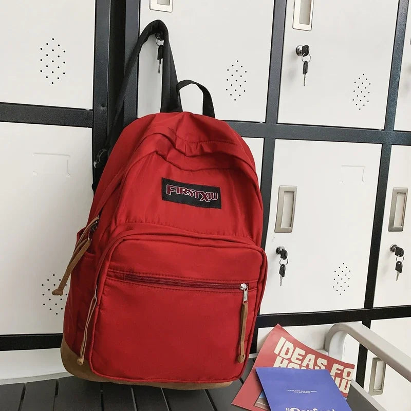 Vintage Woman Backpack Man Large Capacity Waterproof Nylon Travel Bag Preppy Schoolbag for Teenage Boy Girl College Student Bags - Ellianto fashion Men's