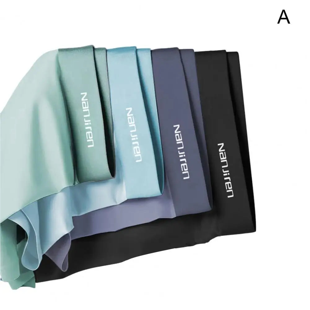 4pcs Boxer Shorts Men's Ice Silk Underwear Cool Underpants Breathable Sexy Thin Panties U Convex Lingerie Wholesale Lots L-6XL - Ellianto fashion Men's