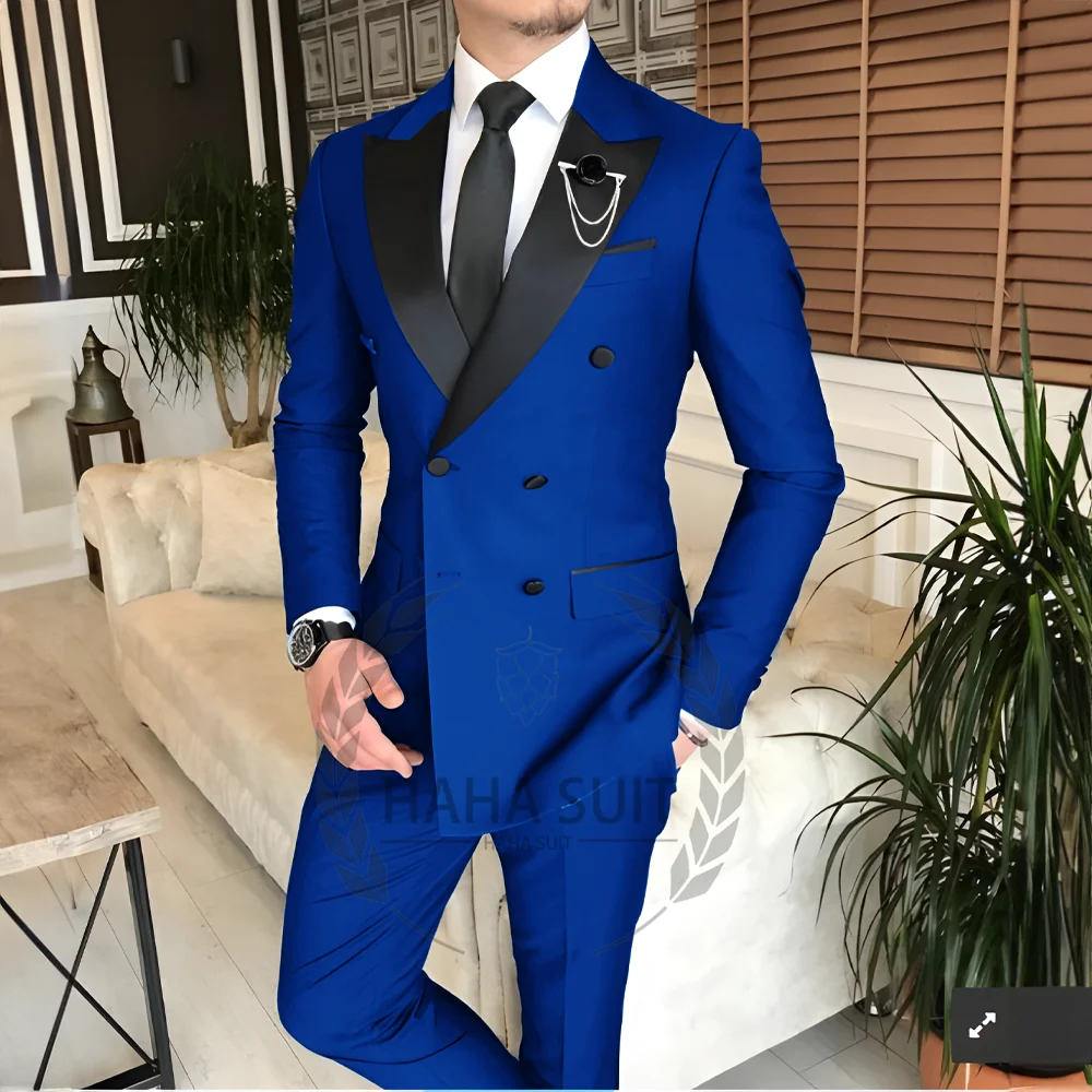 trend 2025 Men's Suit Tailored 2-Piece Clothing Fashion Men's Wedding Groom Suits Best Man Dinner Engagement Tuxedo - Ellianto fashion Men's