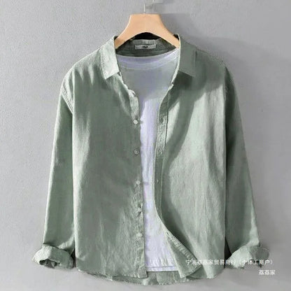 Casual Cotton-Linen Long-Sleeve Shirt – Lightweight Comfort and Timeless Style for the Modern Gentleman