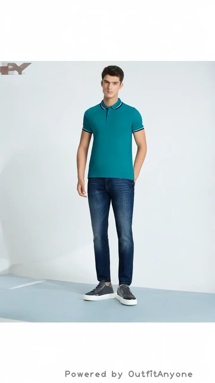 Summer Ice Silk Polo Shirt High-End T-Shirt Solid Color New Half Sleeve Non-Marking Casual Lapels Business Thin Menswear - Ellianto fashion Men's