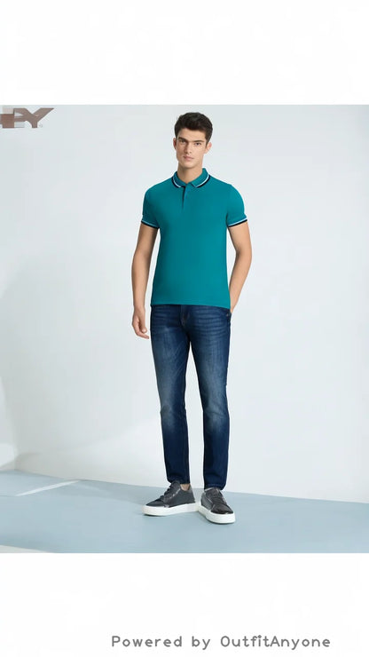 Summer Ice Silk Polo Shirt High-End T-Shirt Solid Color New Half Sleeve Non-Marking Casual Lapels Business Thin Menswear - Ellianto fashion Men's
