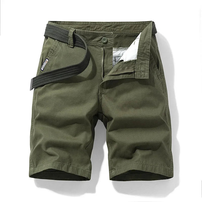 Casual Men's Shorts Trendy Cotton Color Versatile Slim Fit Work Pants Five Minute Pants Loose Fit Casual Style - Ellianto fashion Men's