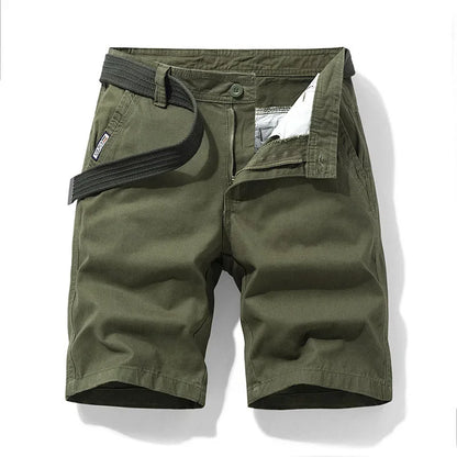 Casual Men's Shorts Trendy Cotton Color Versatile Slim Fit Work Pants Five Minute Pants Loose Fit Casual Style - Ellianto fashion Men's