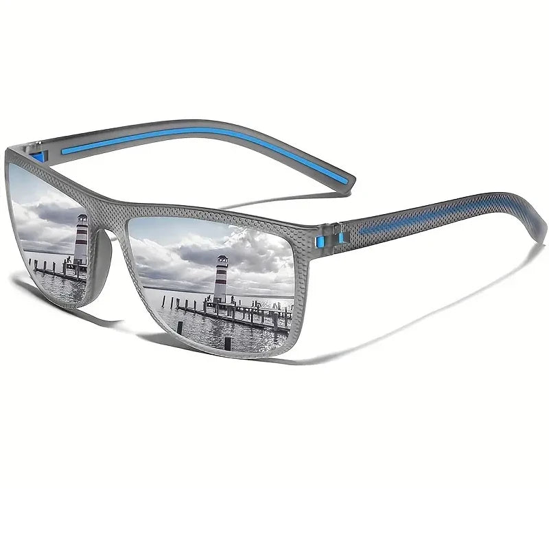 Square Polarized Sunglasses for Men and Women Lightweight Frame Sun Glasses with UV Protection - Ellianto fashion Men's